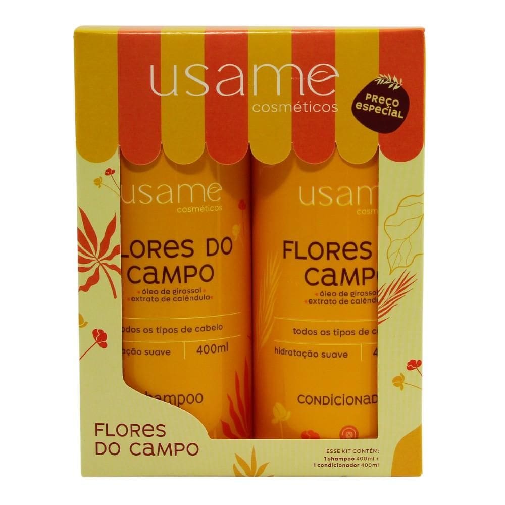 KIT Shampoo + Condicionador USAME Flores do Campo - 400ml