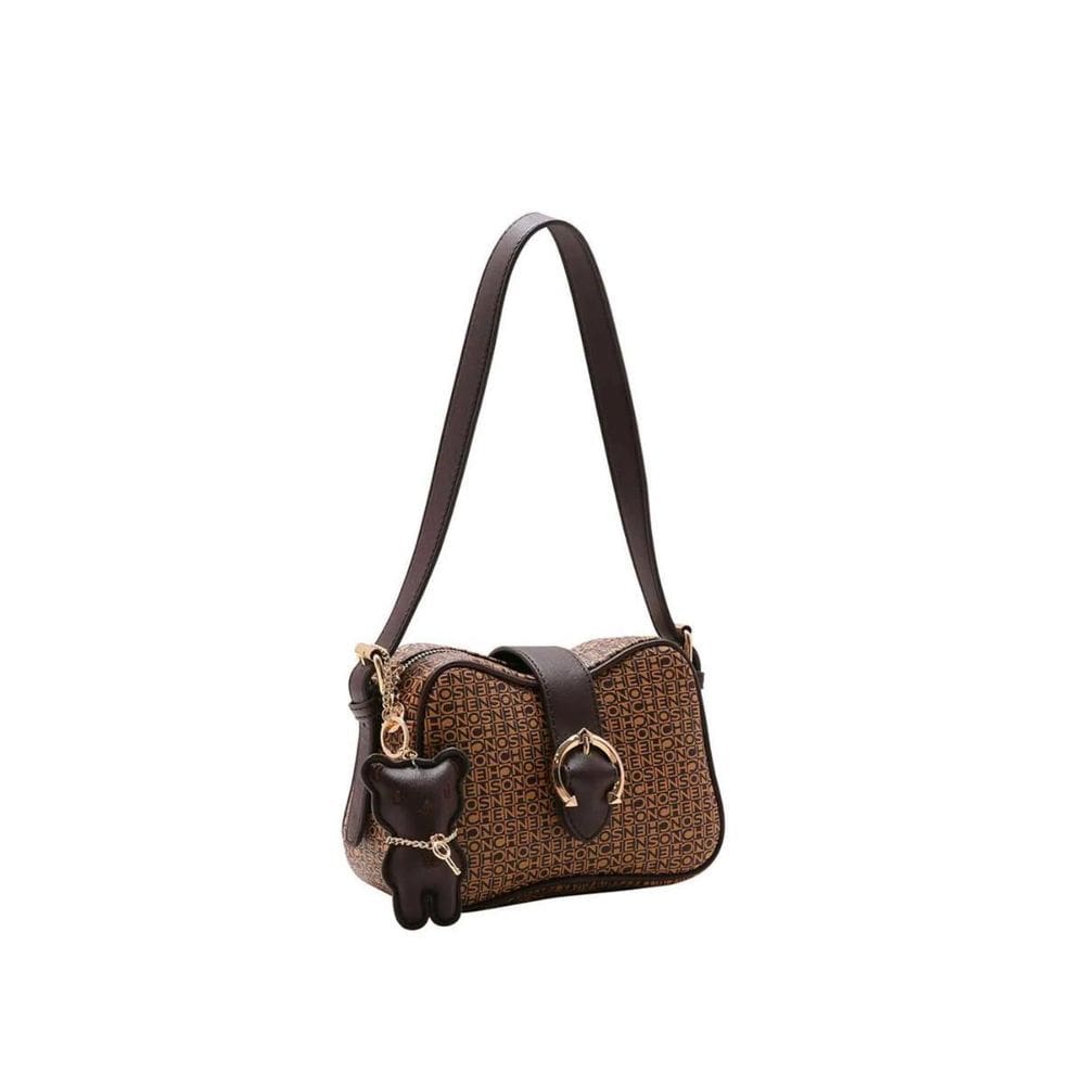 Chenson Bolsa Mini Monograma Pasta Cg83607 Marrom