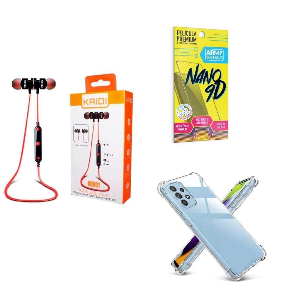 Capinha Samsung A54 + Fone De Ouvido Bluetooth + Película 9D