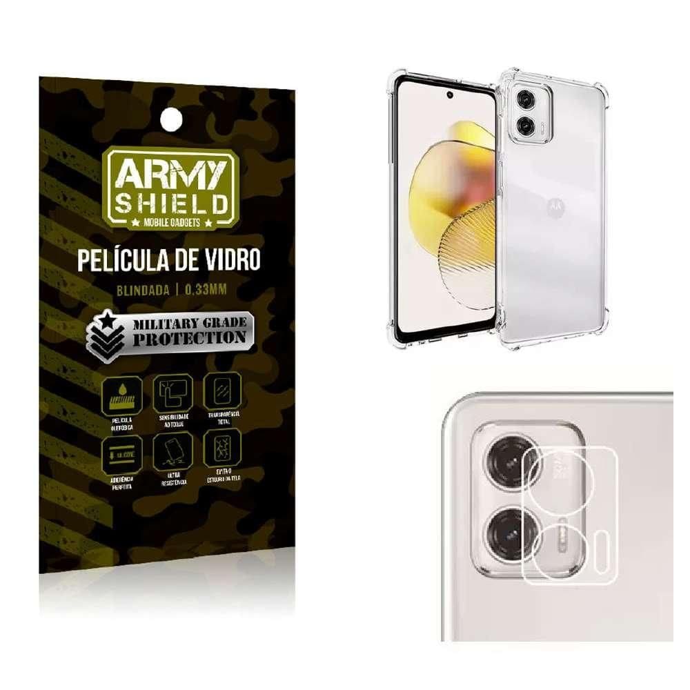 Capinha Moto G73 + Película De Câmera + Película De Vidro 3D