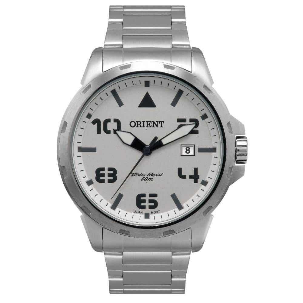 Relógio Orient Masculino Prata Branco Mbss1195a S2sx