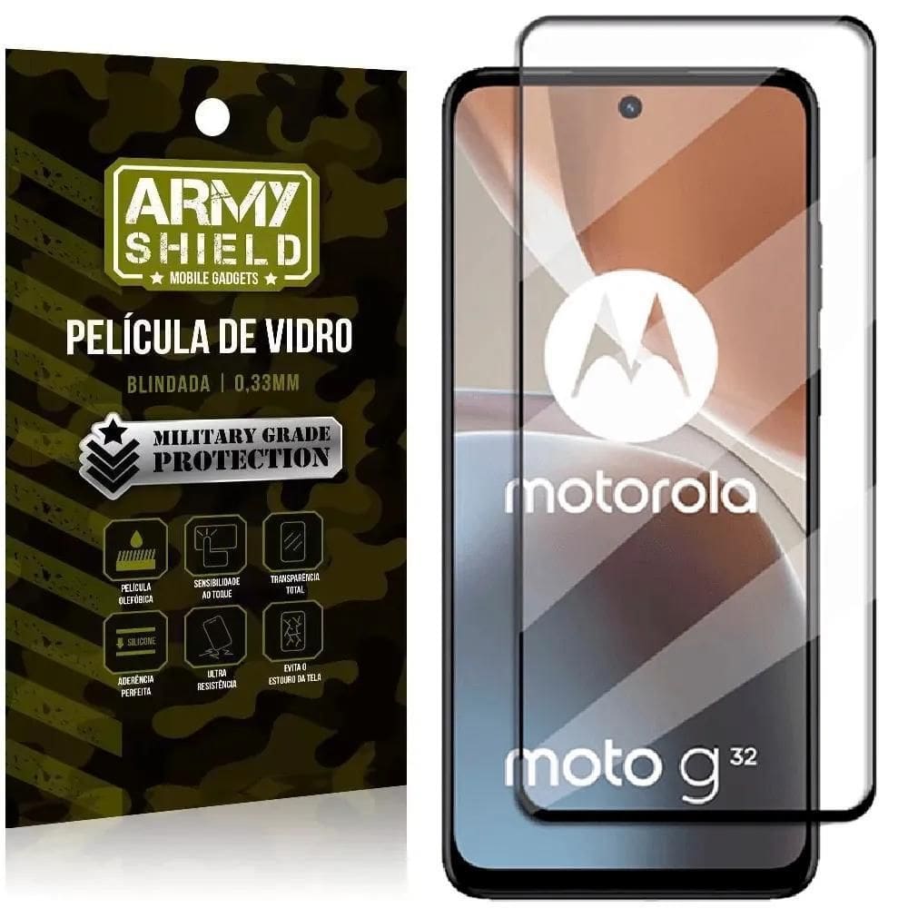 Película De Vidro 3D Blindada Moto G32 - Armyshield