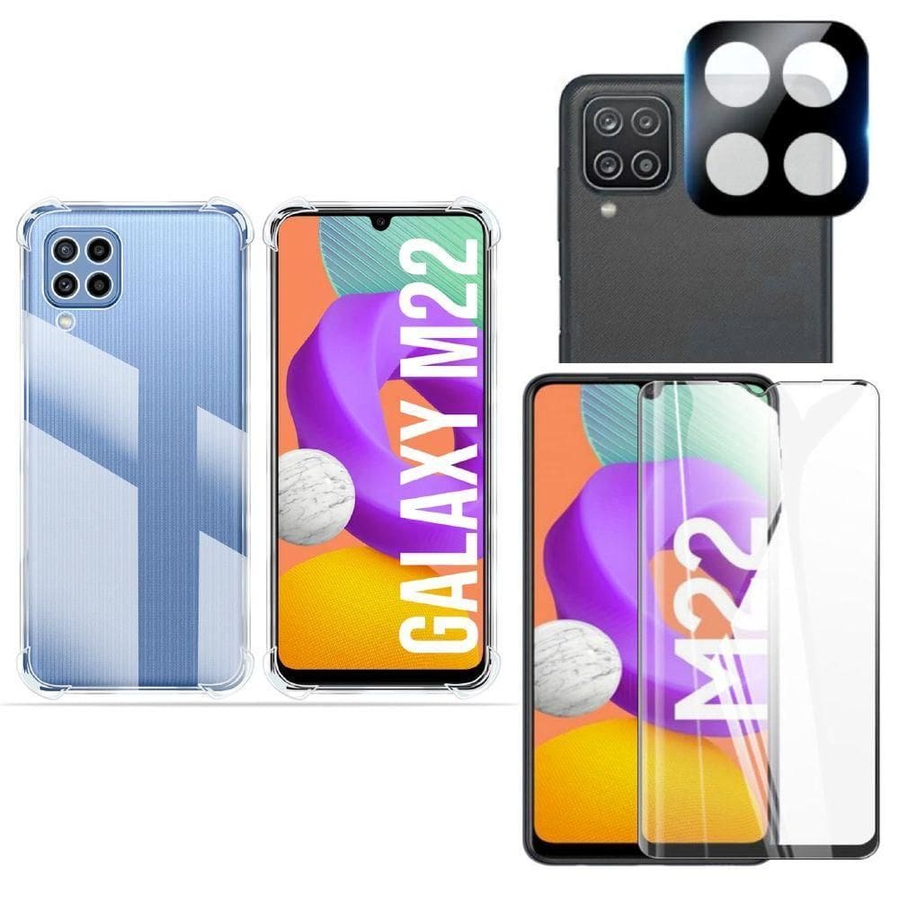 Capinha + Película 3D + Película De Câmera Samsung M22
