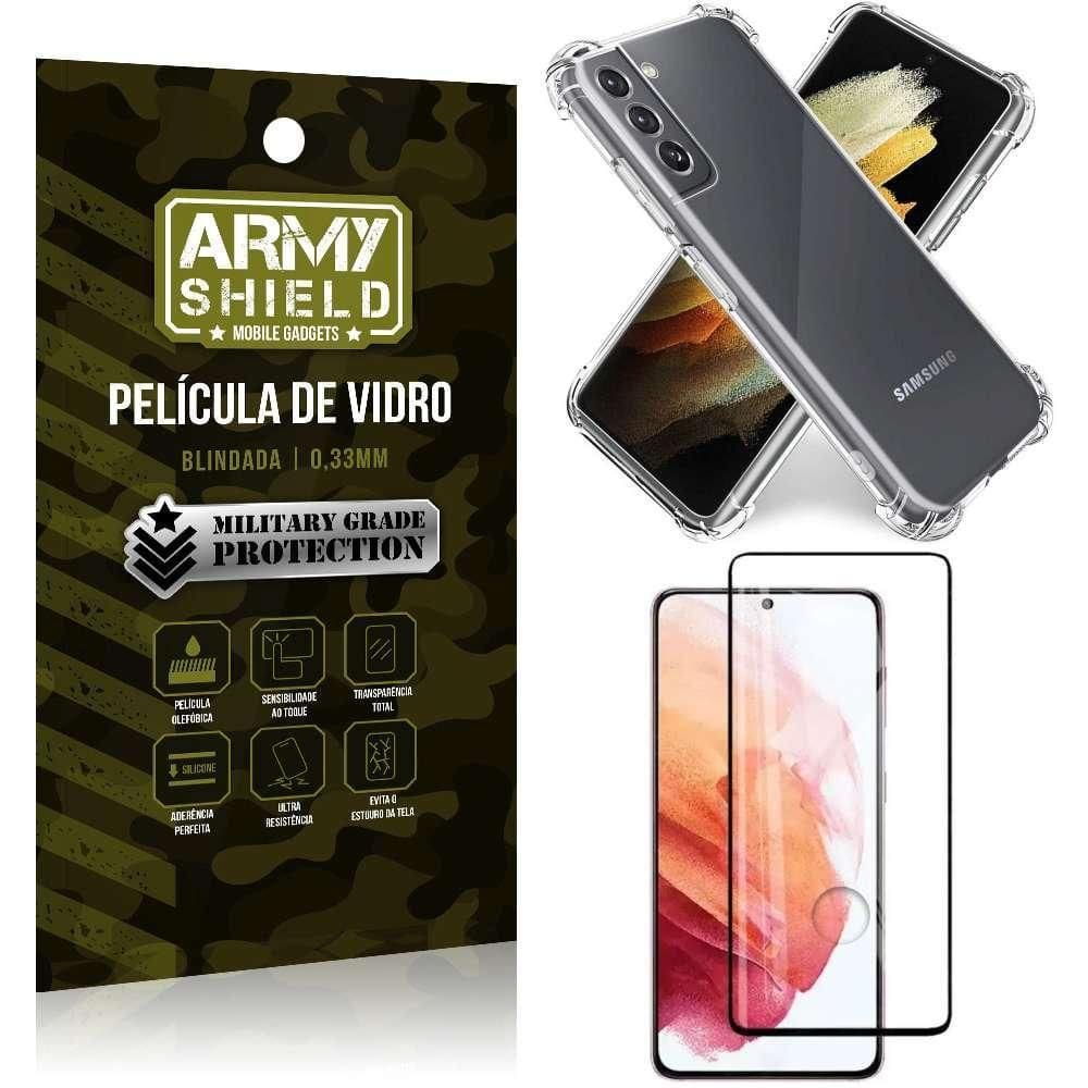 Capinha Samsung S21 Plus Anti Shock + Película De Vidro 3D