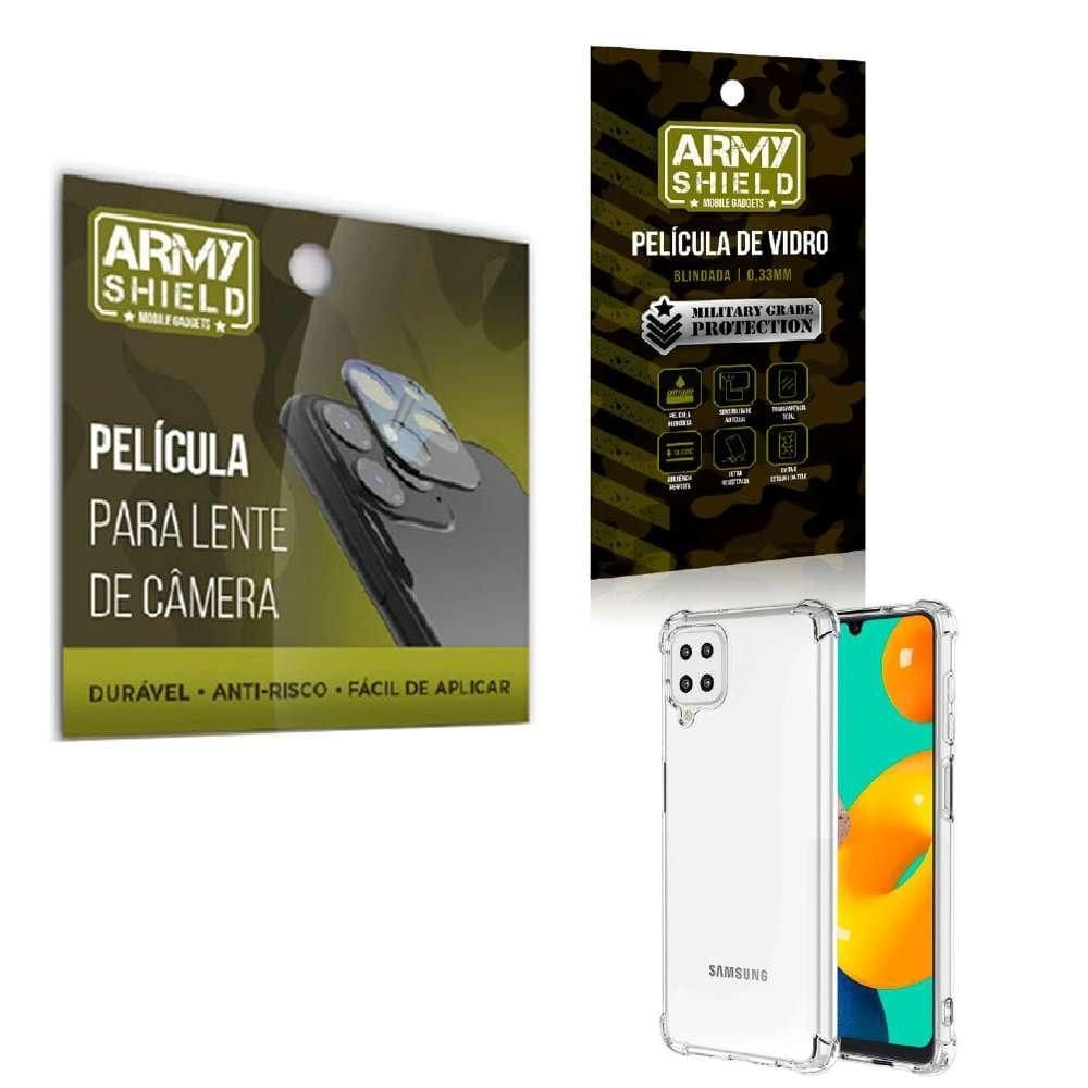 Película De Câmera E Tela Samsung M32 E Capinha Anti Shock
