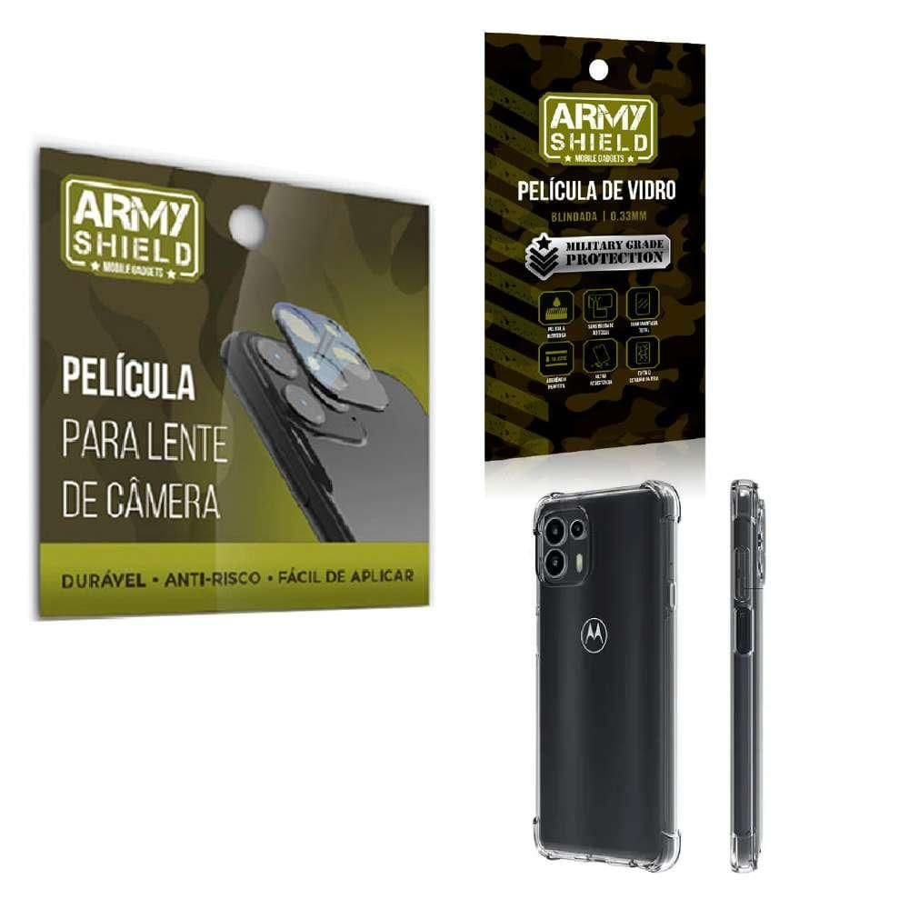Película De Câmera E Tela Moto Edge 20 Pro E Capa Anti Shock