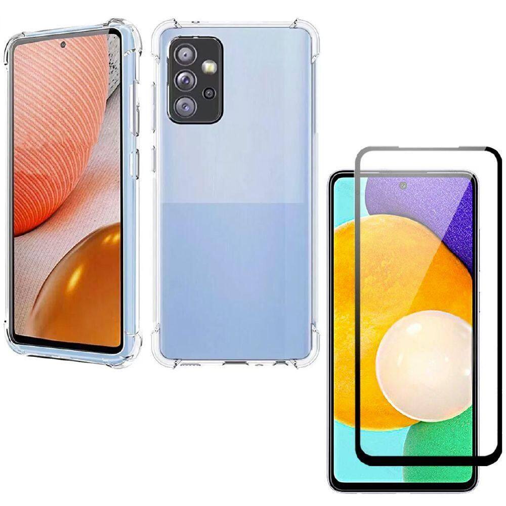 Capa Capinha Samsung A72 + Película De Vidro 3D Blindada