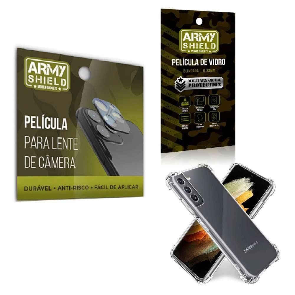 Película De Câmera E Tela Samsung S21 E Capinha Anti Shock