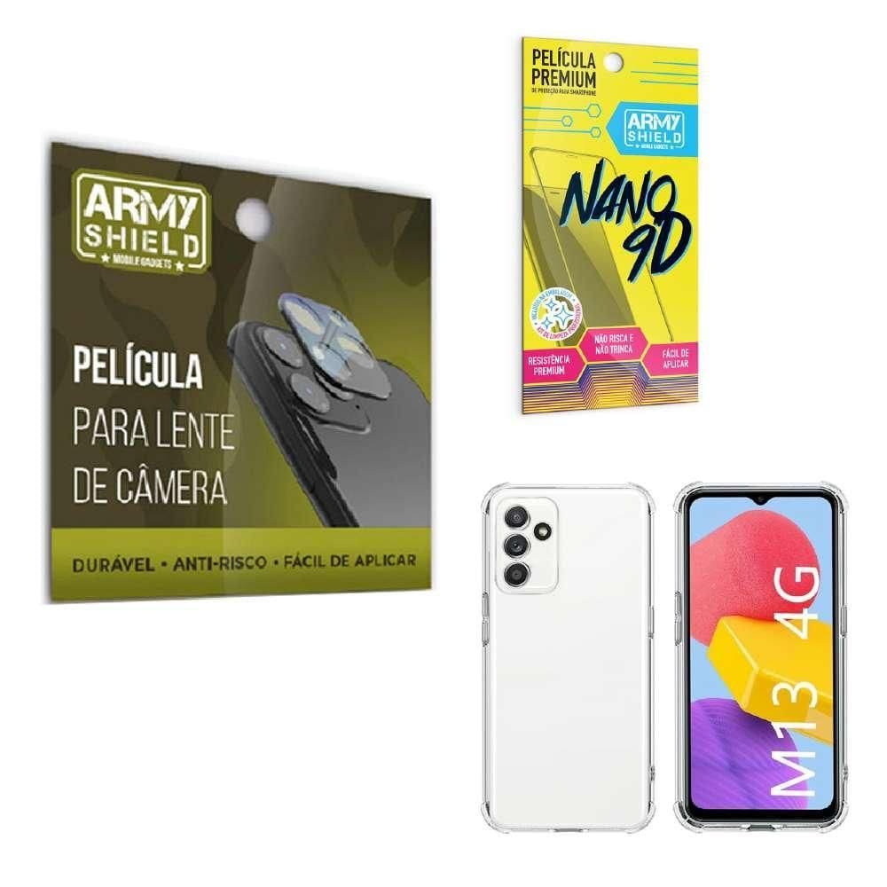 Kit Película De Câmera Samsung M13 Com Capinha Anti Shock