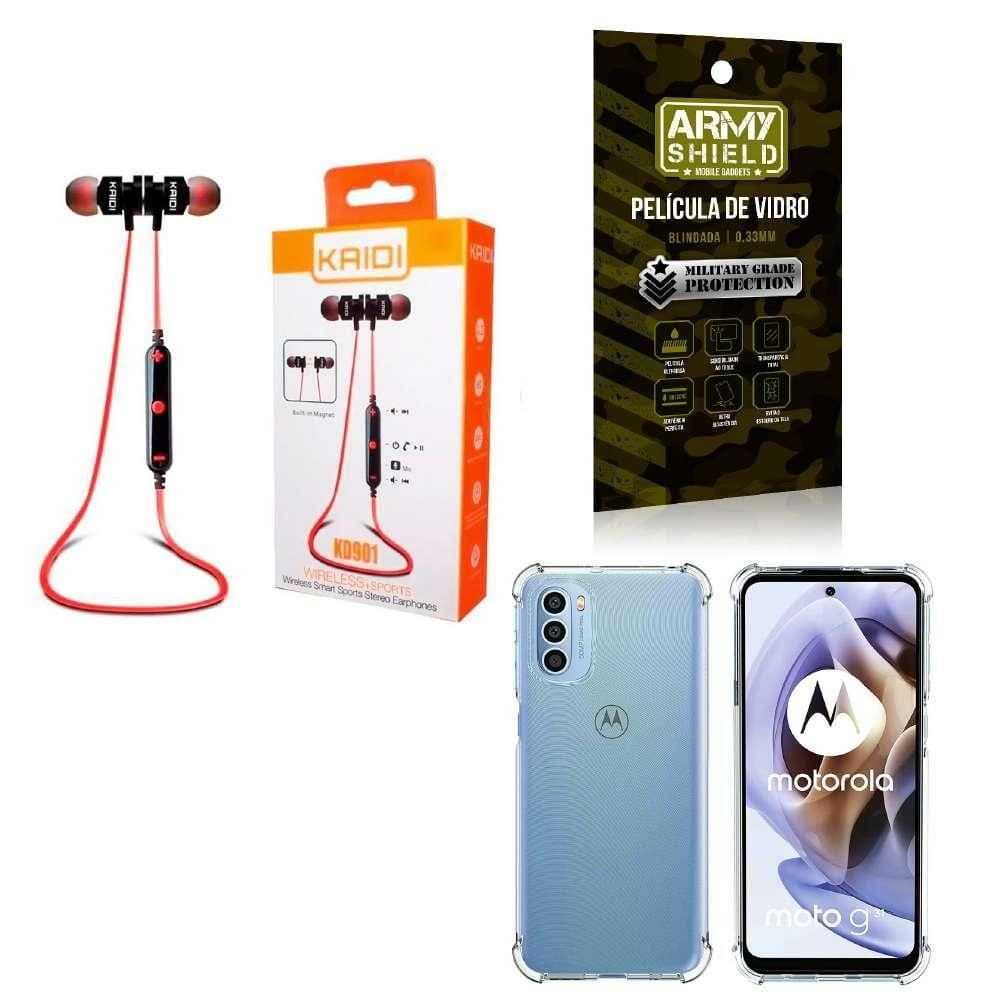Kit Capa Motorola G32 + Fone Esportivo E Película De Vidro