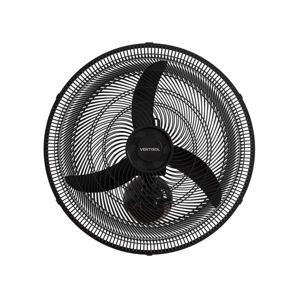 Ventilador de Parede Preto 50cm New Plástico 130W Ventisol 220V