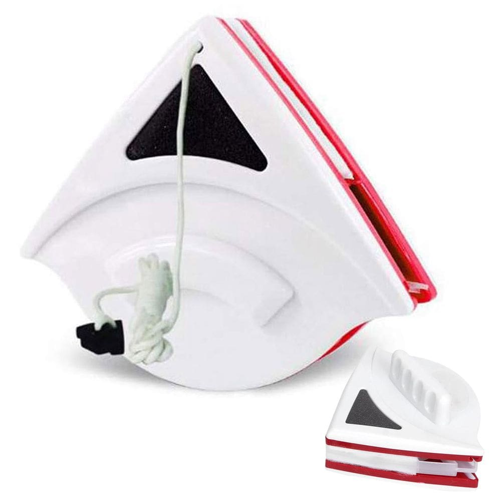 Limpador de Vidro Magnetico Janela Vidraça Espelho Porcelana Rodo Multiuso Ima Forte Dupla Face Dois Lados Limpeza Faxina Casa Antiqueda Resistente