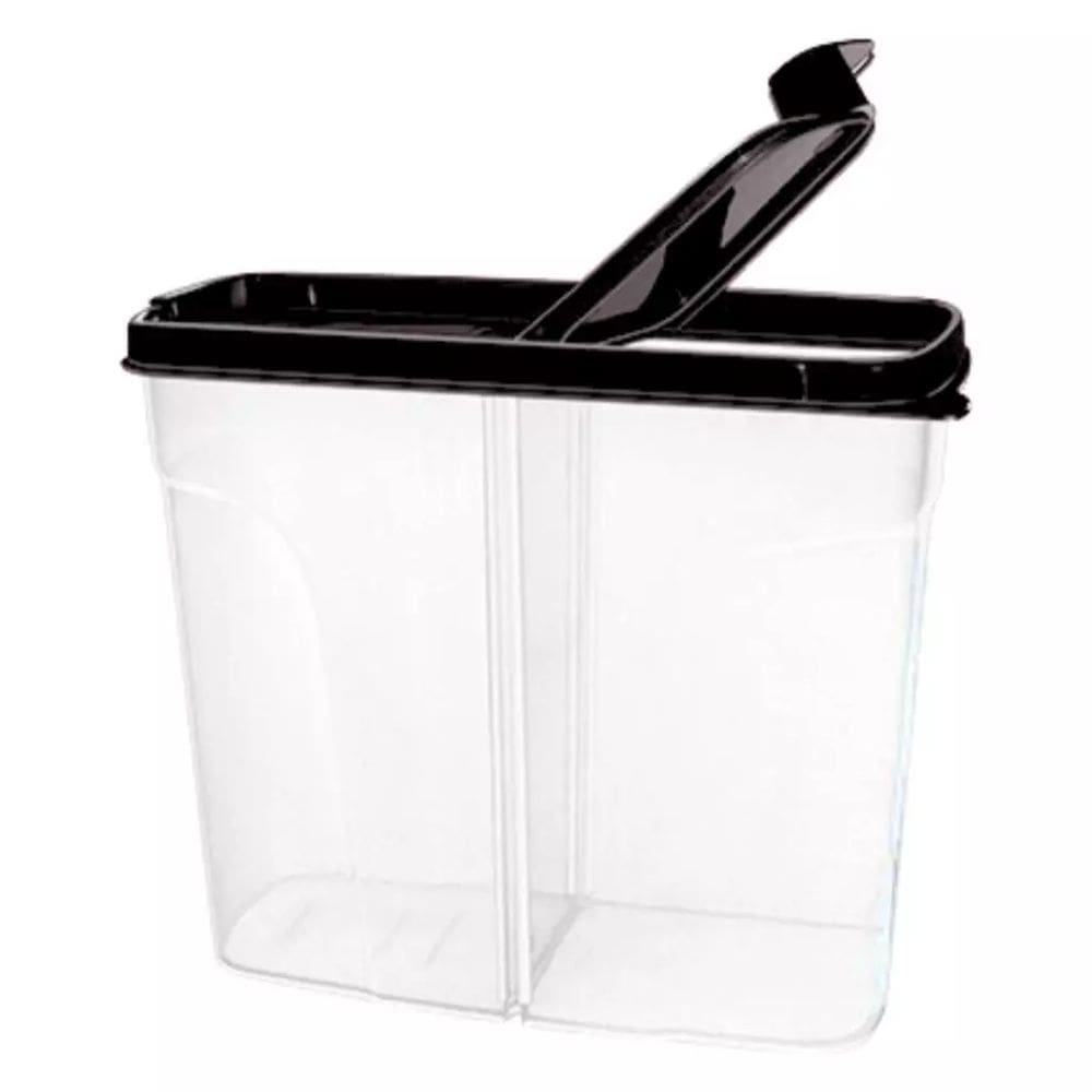 Pote Porta Ração Pet de Plástico 2,5lt Pote Duplo Dispenser