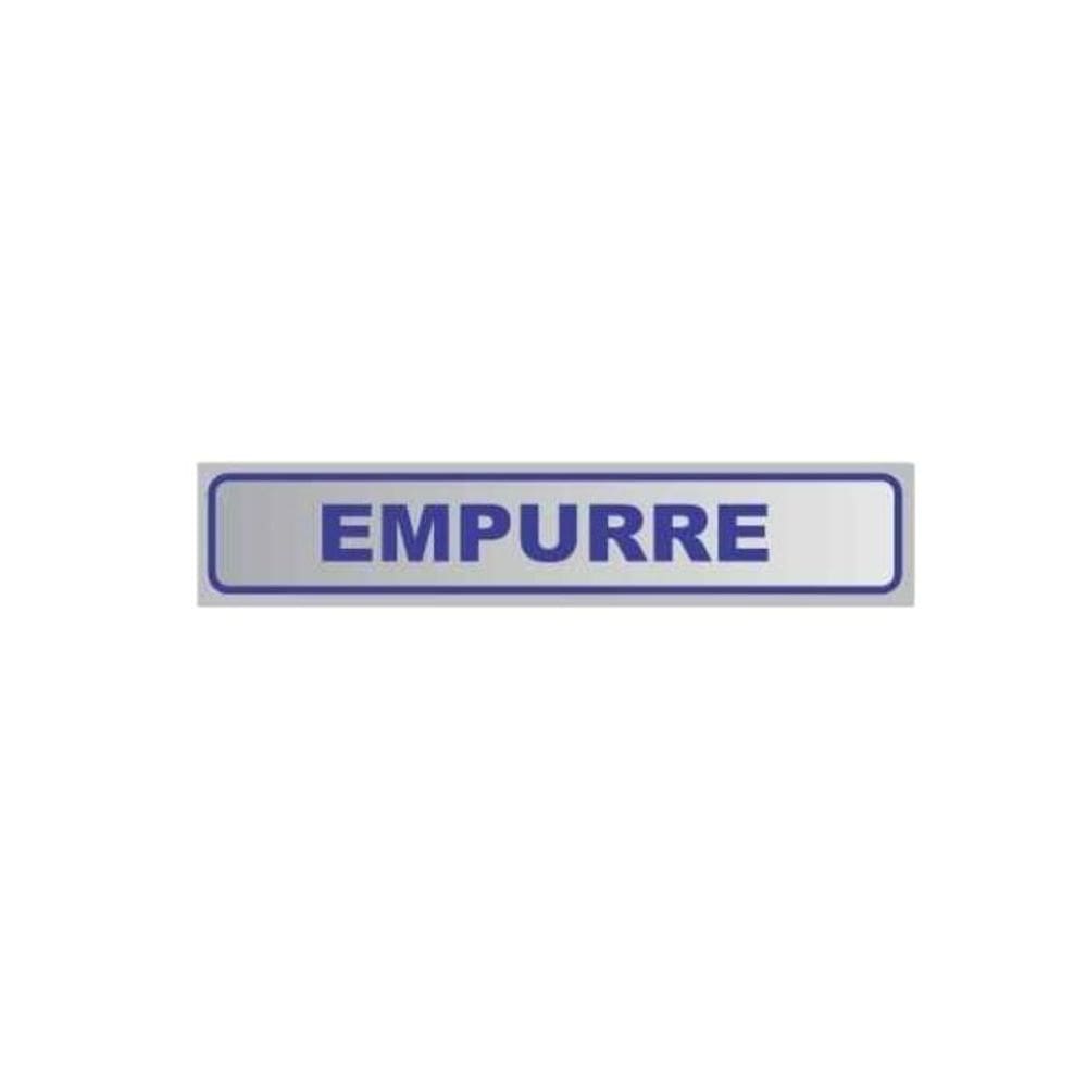 Placa De Aviso Sinalização Portas Empurre 25Cmx5Cm