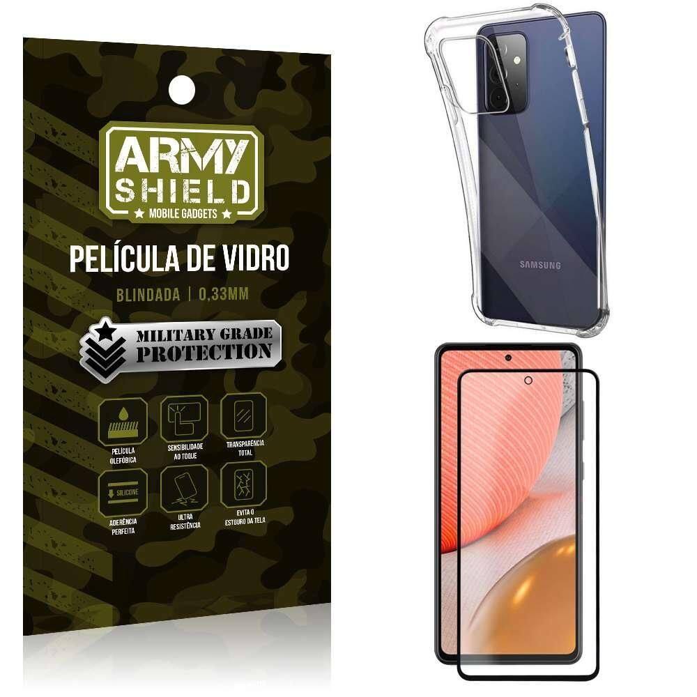 Capa Capinha Samsung A72 Anti Shock + Película De Vidro 3D