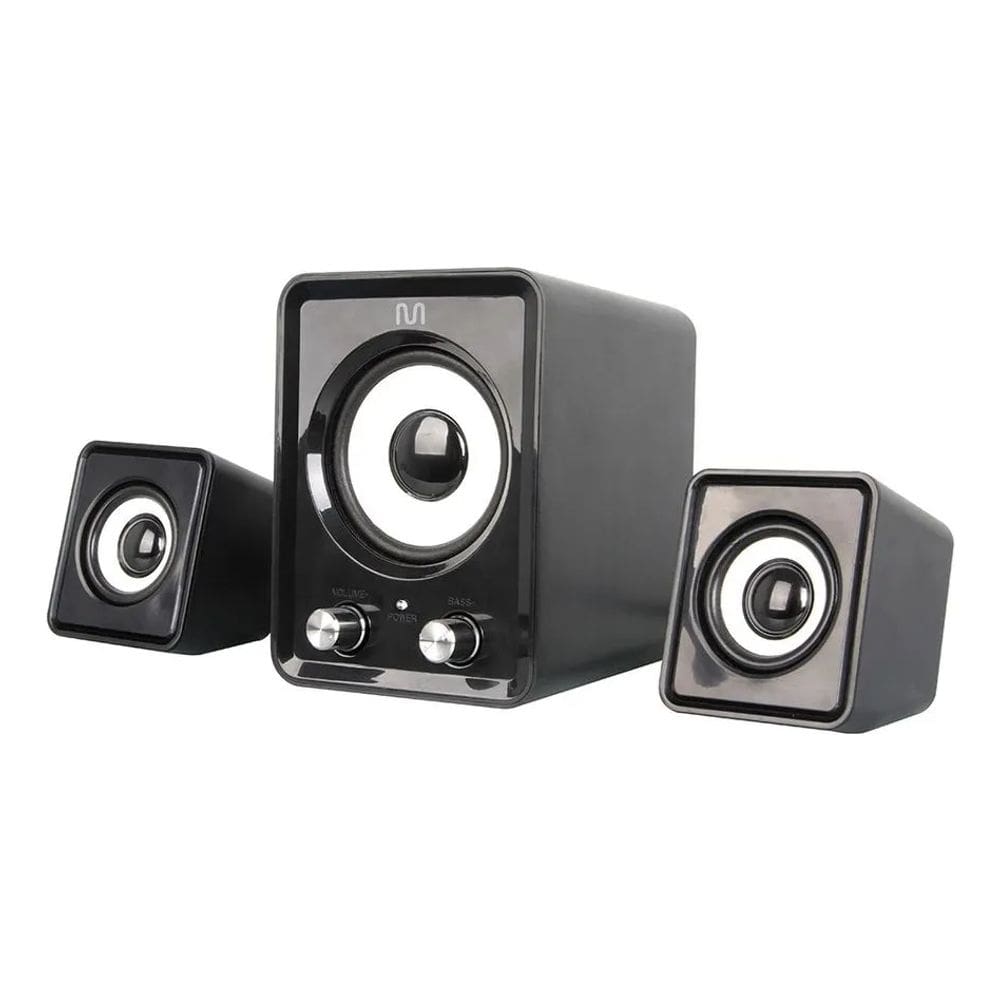 Caixa De Som 2.1 Subwoofer 14w RMS Usb Conexão P2 Multi Sp172 Computador