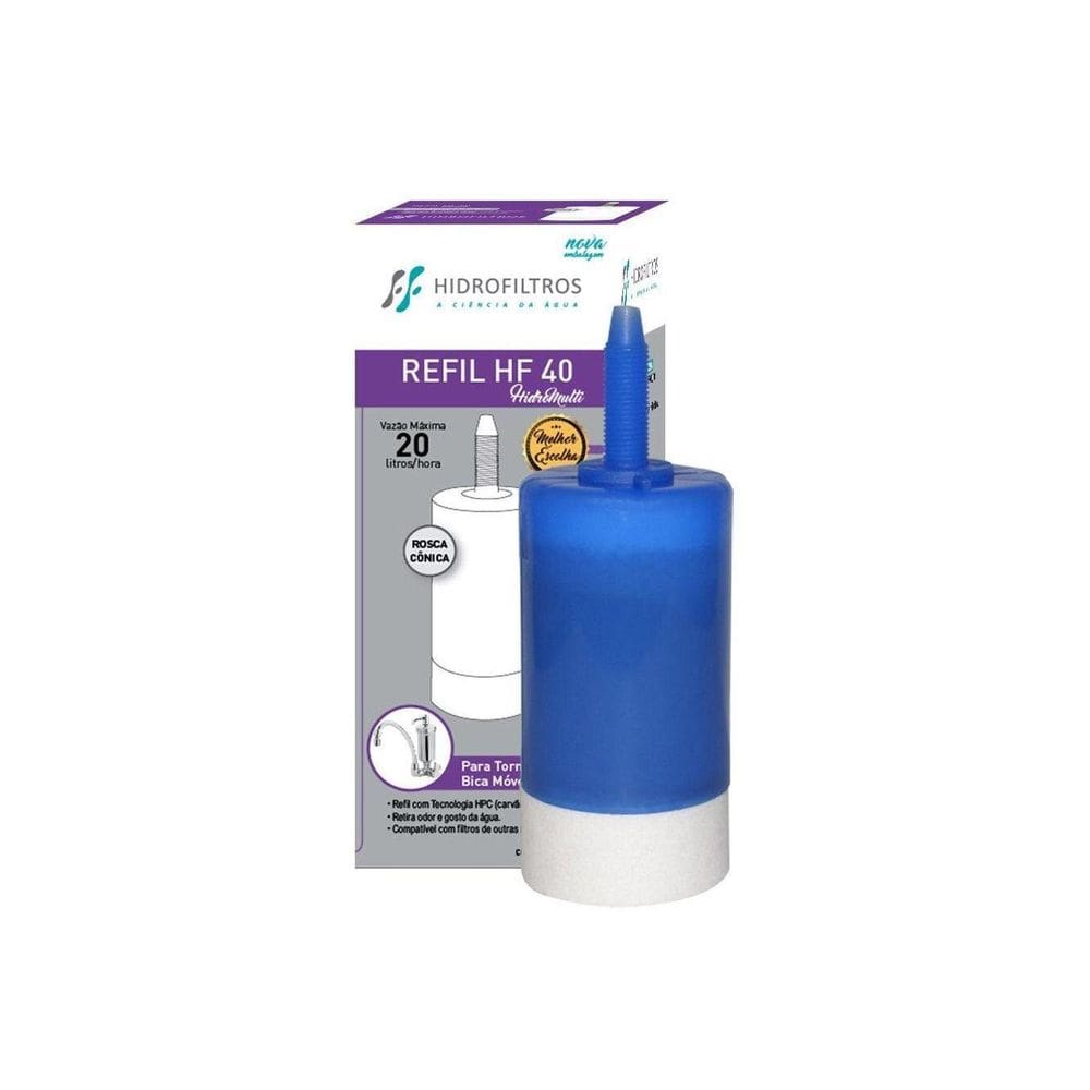 Refil Para Filtros De Torneira Bica Móvel Rosca Longa Cônica