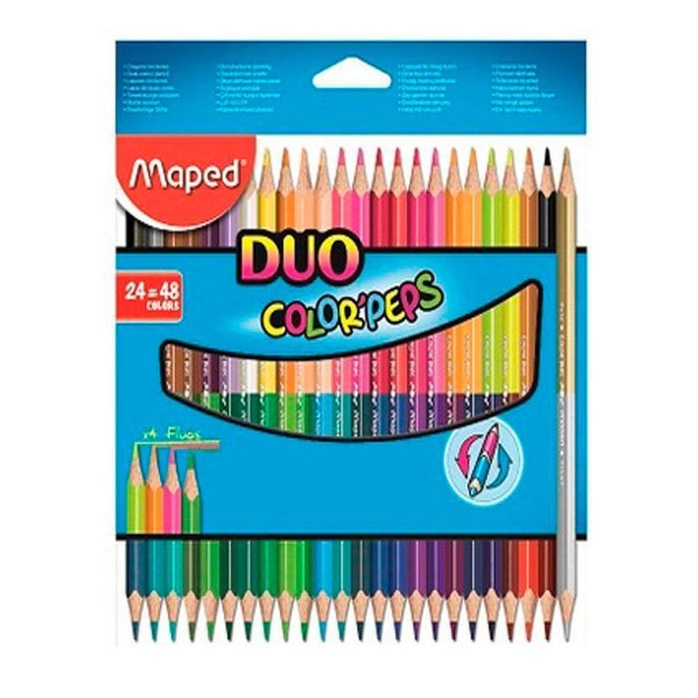 Lápis De Cor Maped 24/48 - Duo Color` Peps