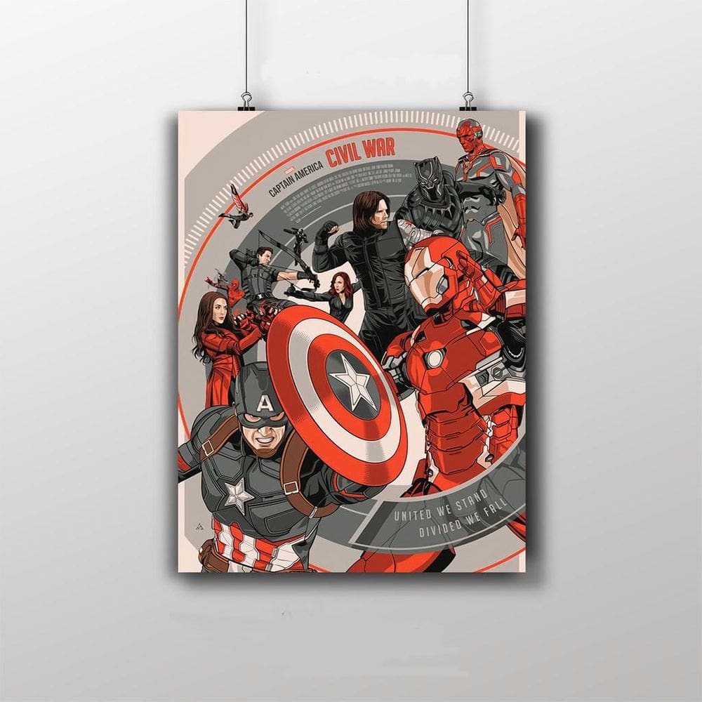Placa Decorativa - Guerra Civil Marvel