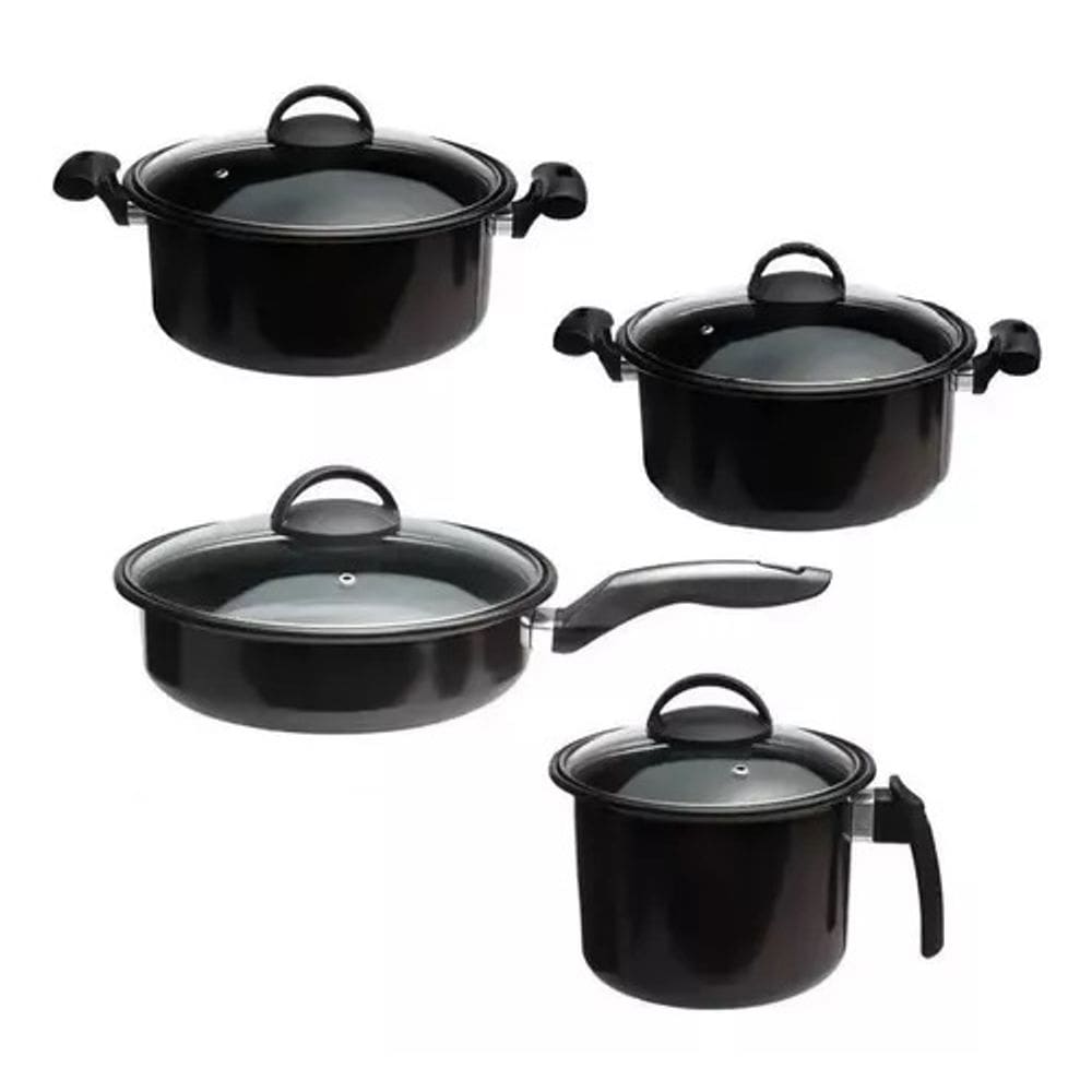 Jogo De Panelas 4 Peças Indução Cooktop Lenha E Gás