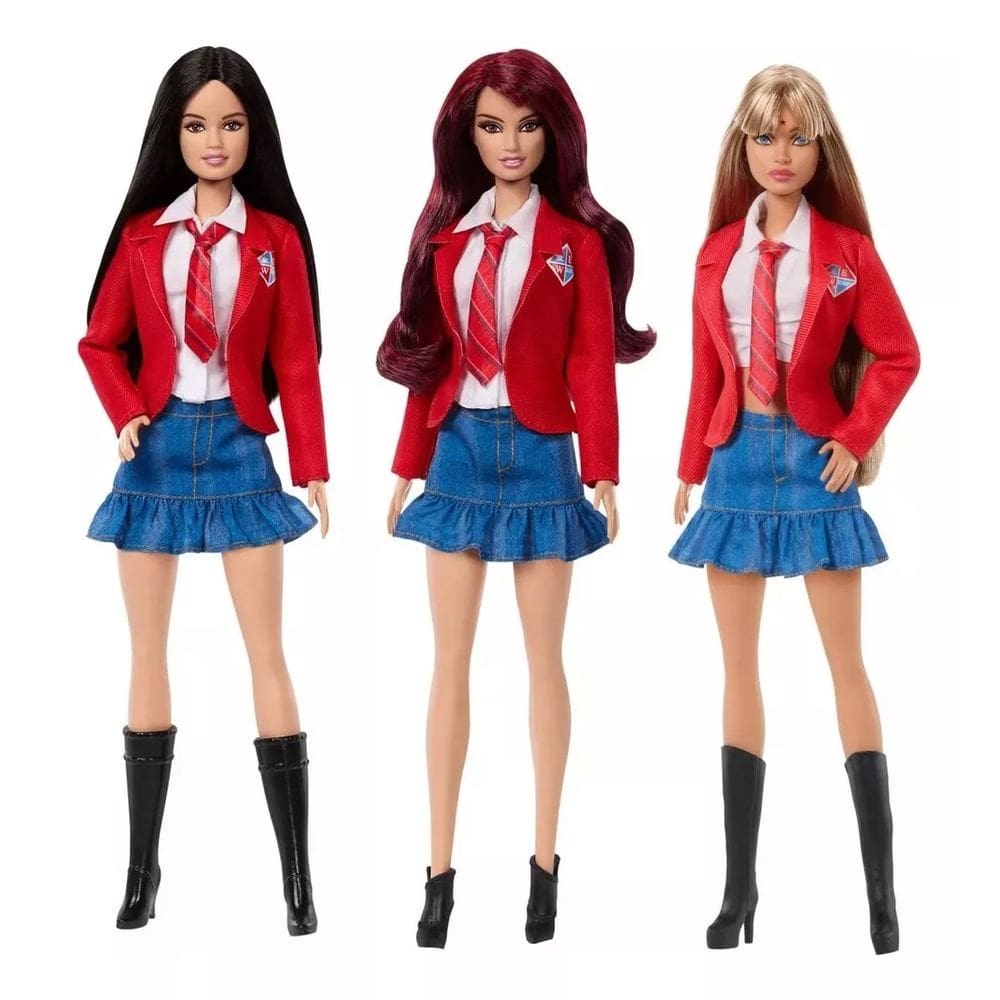 Trio De Bonecas Barbie Rbd Rebelde Mia, Lupita E Roberta