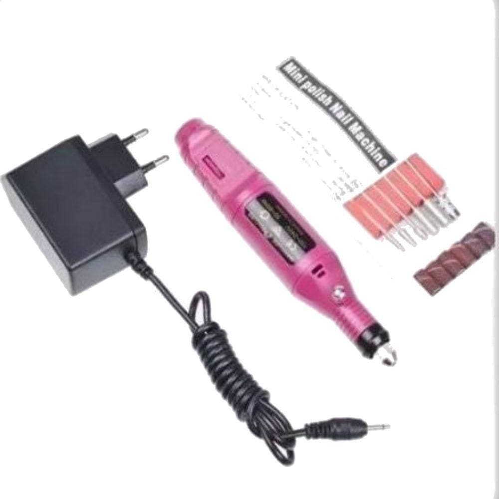 Lixadeira De Unha Elétrica Unha Acrigel Portátil C/ 6 Brocas