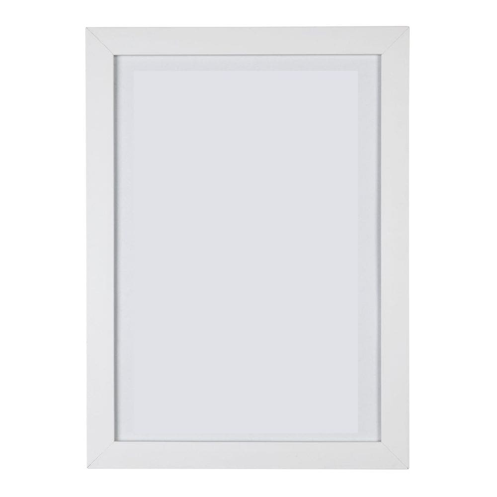Quadro Moldura A4 21x30 Branca Em Madeira Com Vidro