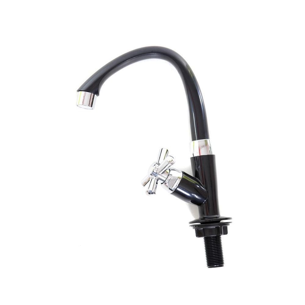 Torneira de Mesa Tigre ½`` Preta/Cromo para Cozinha