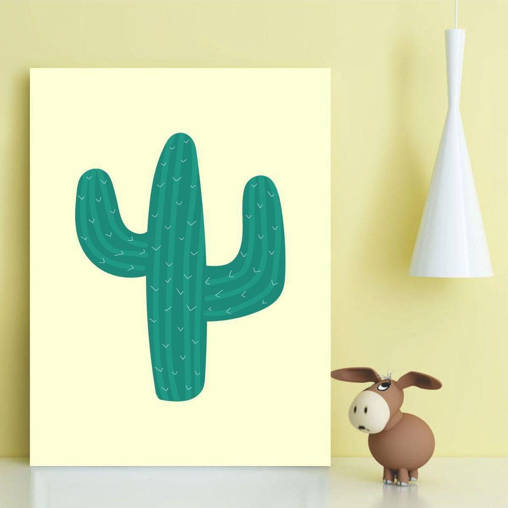Placa Decorativa Cacto 20X30Cm