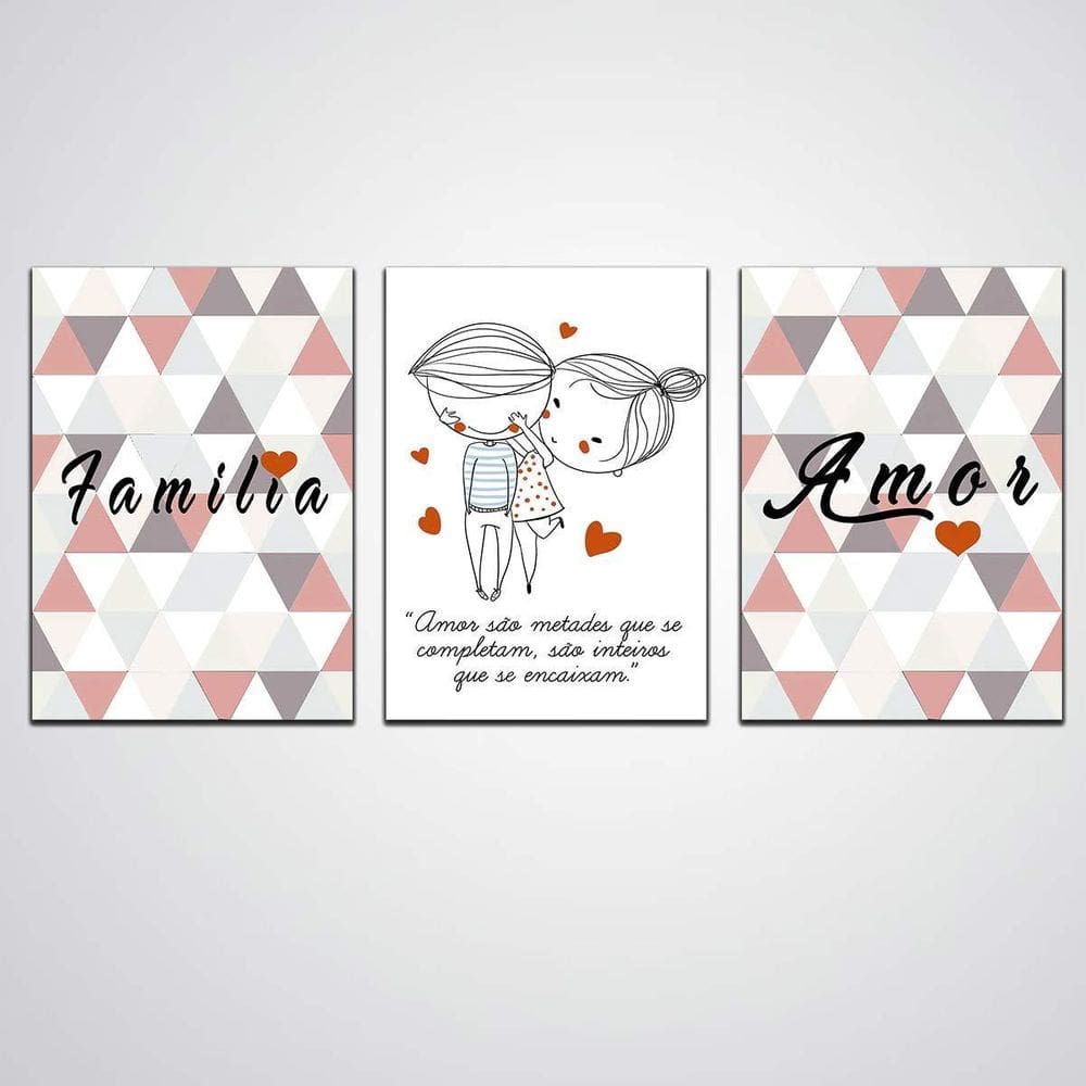 Quadro Familia E Amor Placa Decorativa Em Madeira