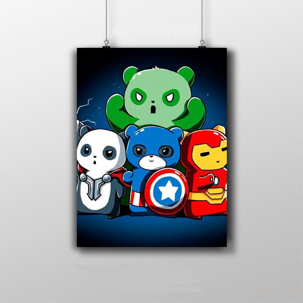 Placa Decorativa Panda Vingadores