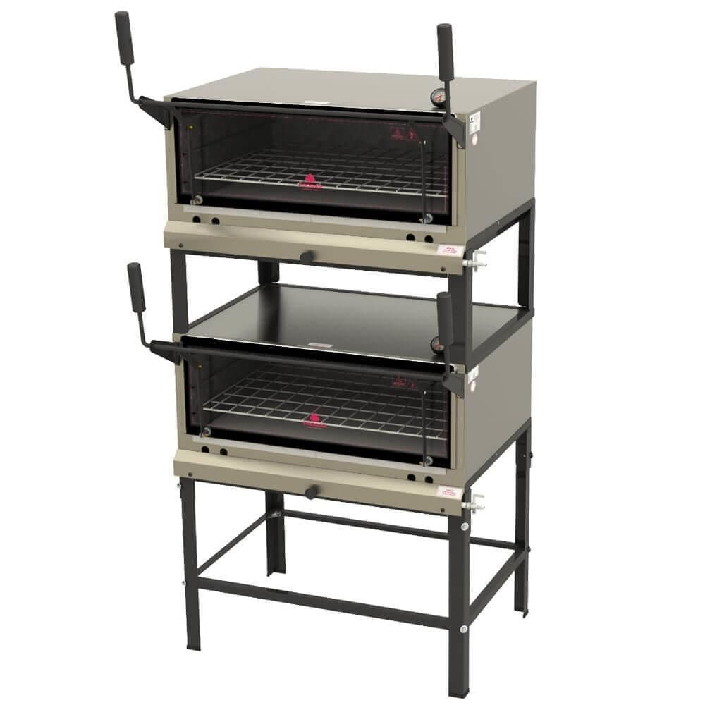 Forno Industrial Duplo A Gás Progás PRP-860 DP S/KG Inox Pedra Refratária Abertura Guilhotina P45154