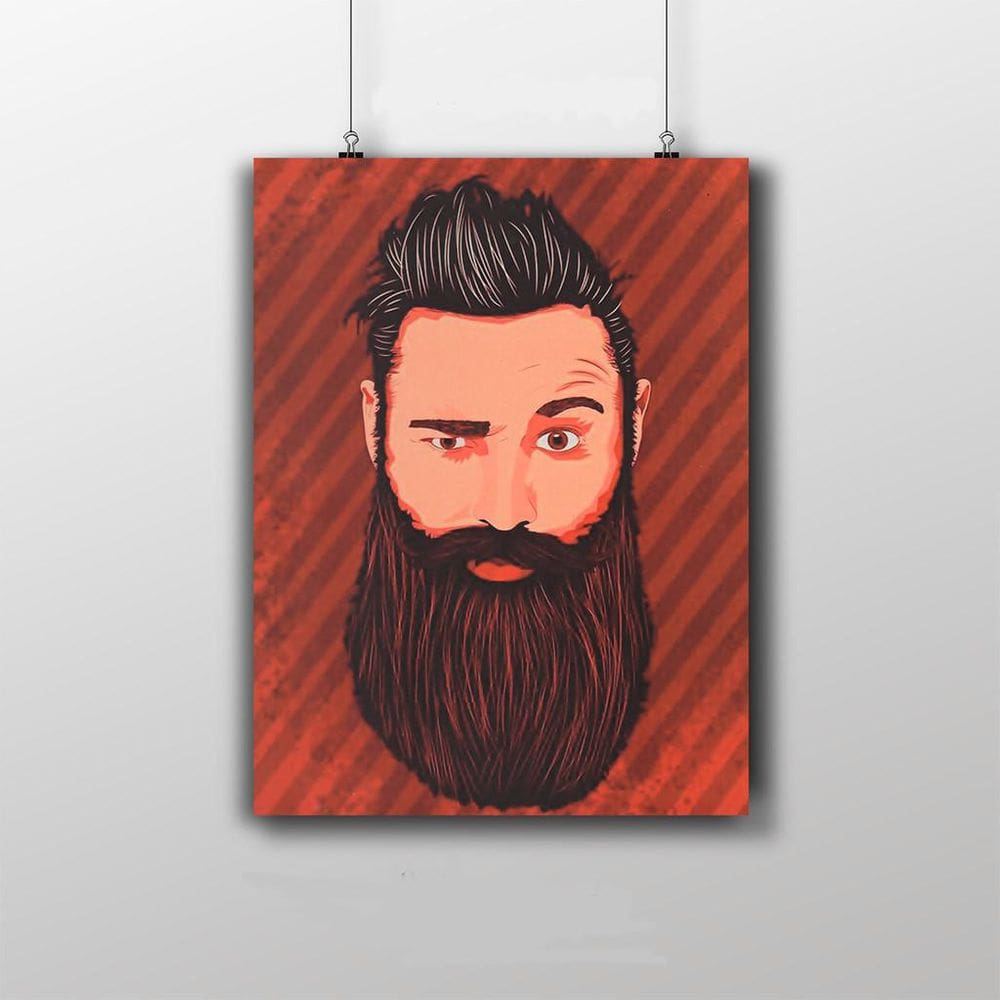 Placa Decorativa Barbeiro Barba Poster Cabeleleiro 20X30Cm