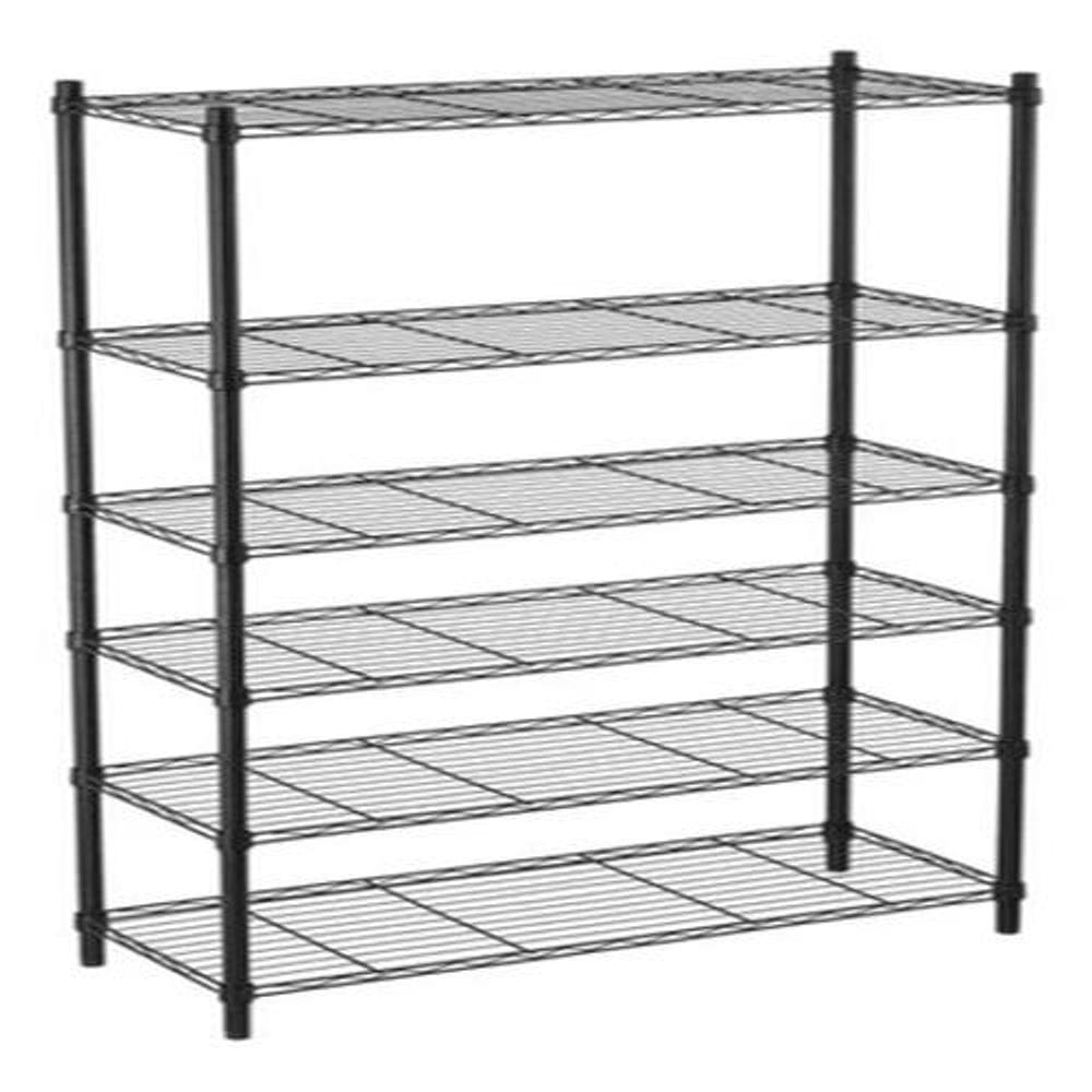 Estante De Aço Aramada Black 6 Prateleiras 180x90x35cm 300kg
