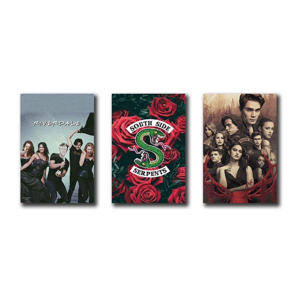 Placas Decorativas Quadros Série Riverdale Mdf 3 Peças