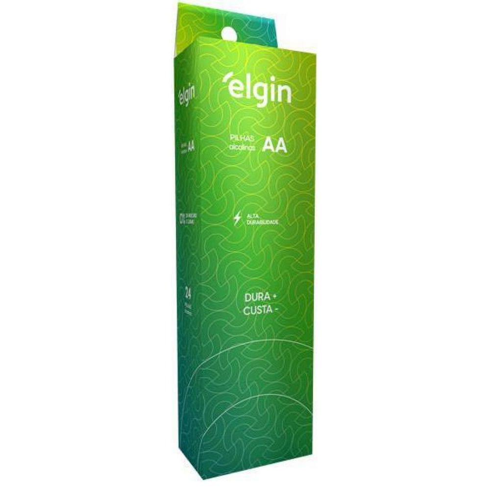 Tubo Com 24 Pilhas Alcalinas Aa Elgin