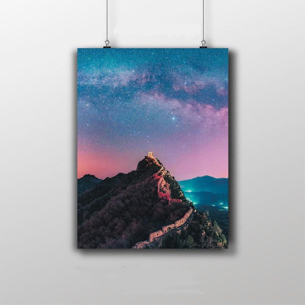 Placa Decorativa Muralha Da China Noite Wallpaper
