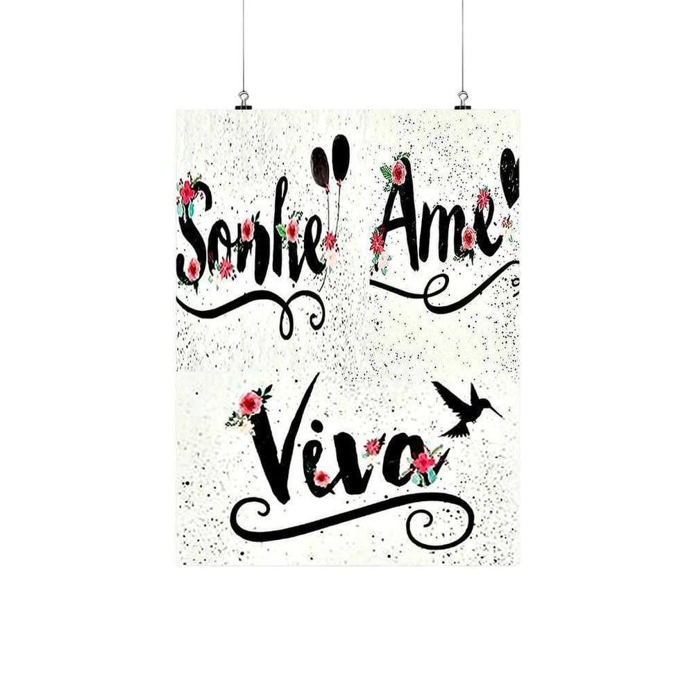 Placa Decorativa Frase - Sonhe, Ame, Viva