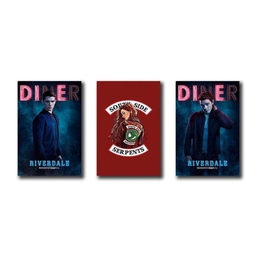Kit 3 Placas Decorativas Riverdale Série Decoração Arte Mdf
