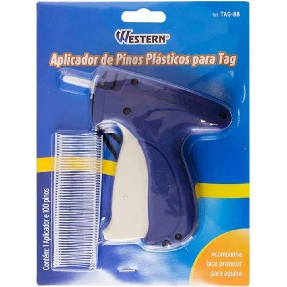 Aplicador De Pinos Plásticos Tag + 100 Pinos Refil Western