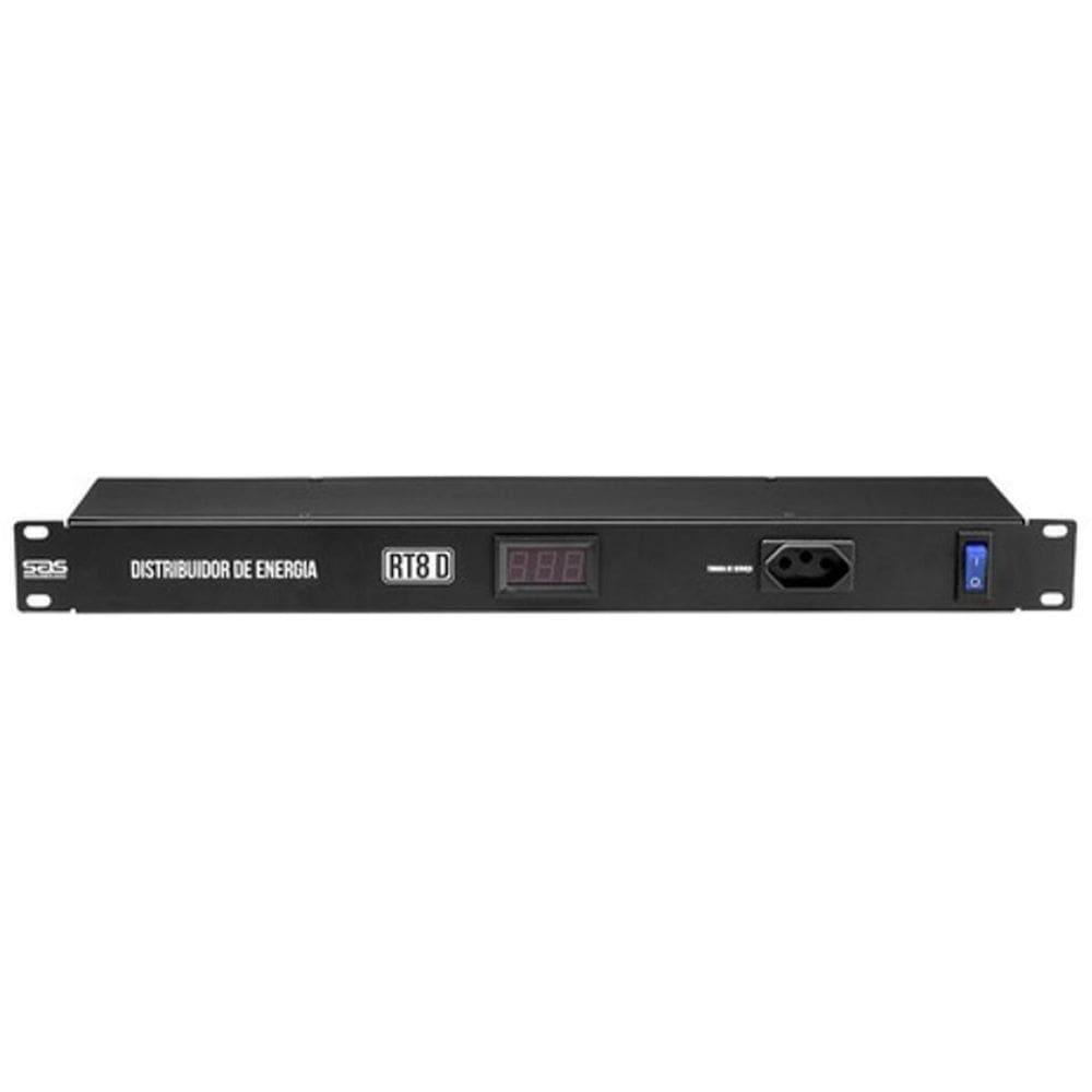 Régua 8 Tomadas Rt8D Rack 19 Polegadas Com Display 110/220V