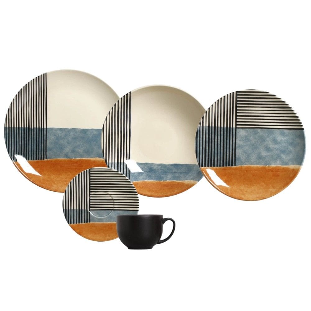 Aparelho de Jantar 30 Peças Coup Abstrata Porto Brasil