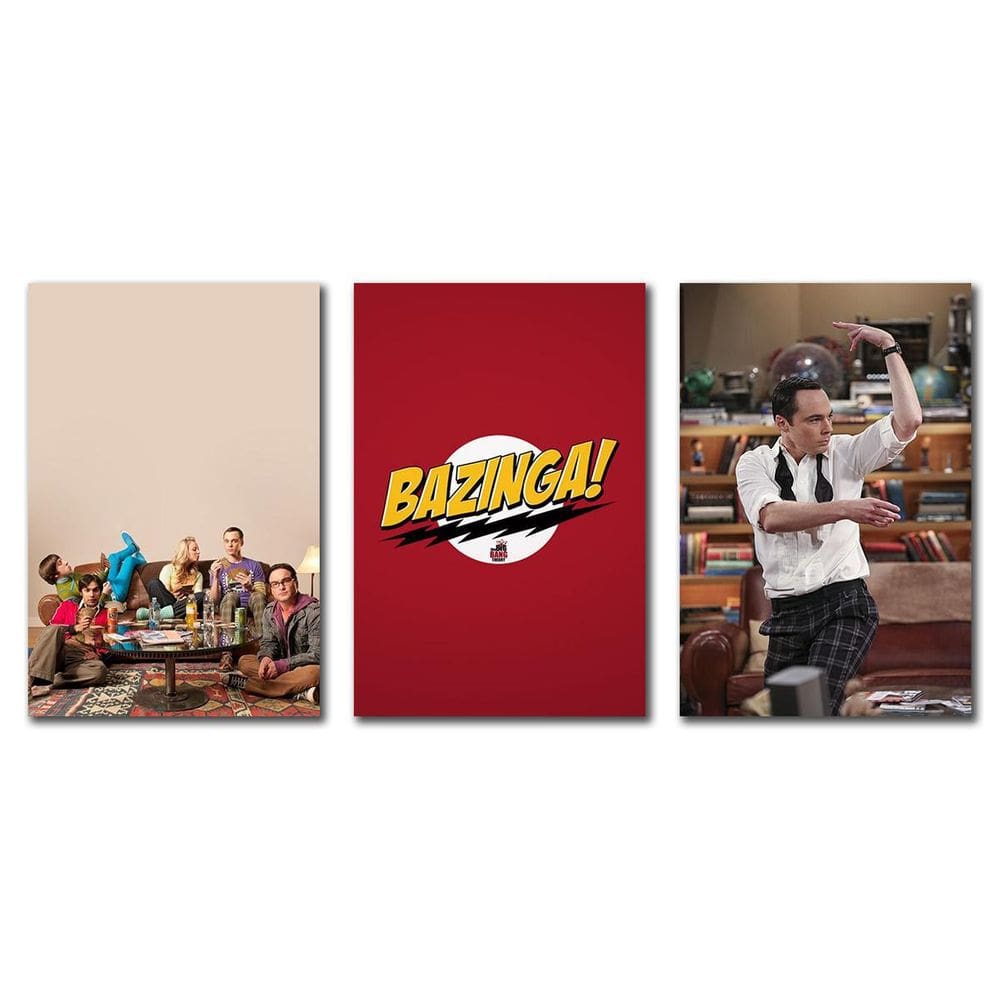 Kit 3 Placas Decorativas The Big Bang Theory Mdf