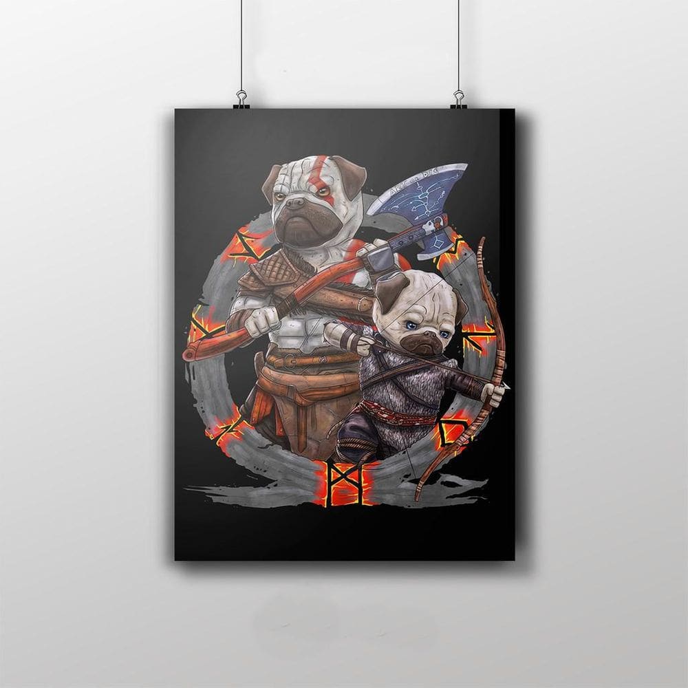 Placa Decorativa Pug Of War - God Of War Temática