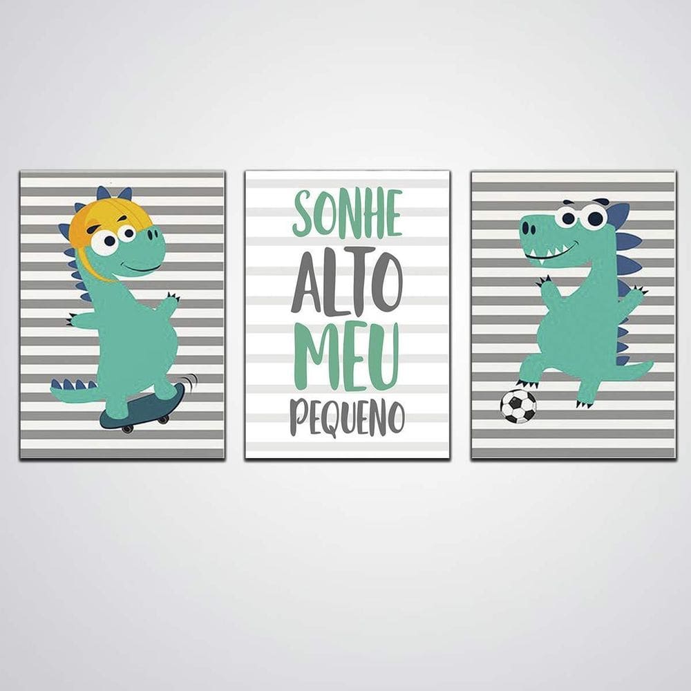 Quadro Decorativo Sonhe Alto Meu Pequeno Menino
