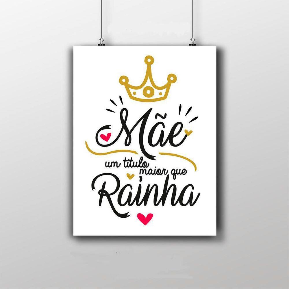 Placa Decorativa Mãe, Maior Que Rainha 20X30Cm