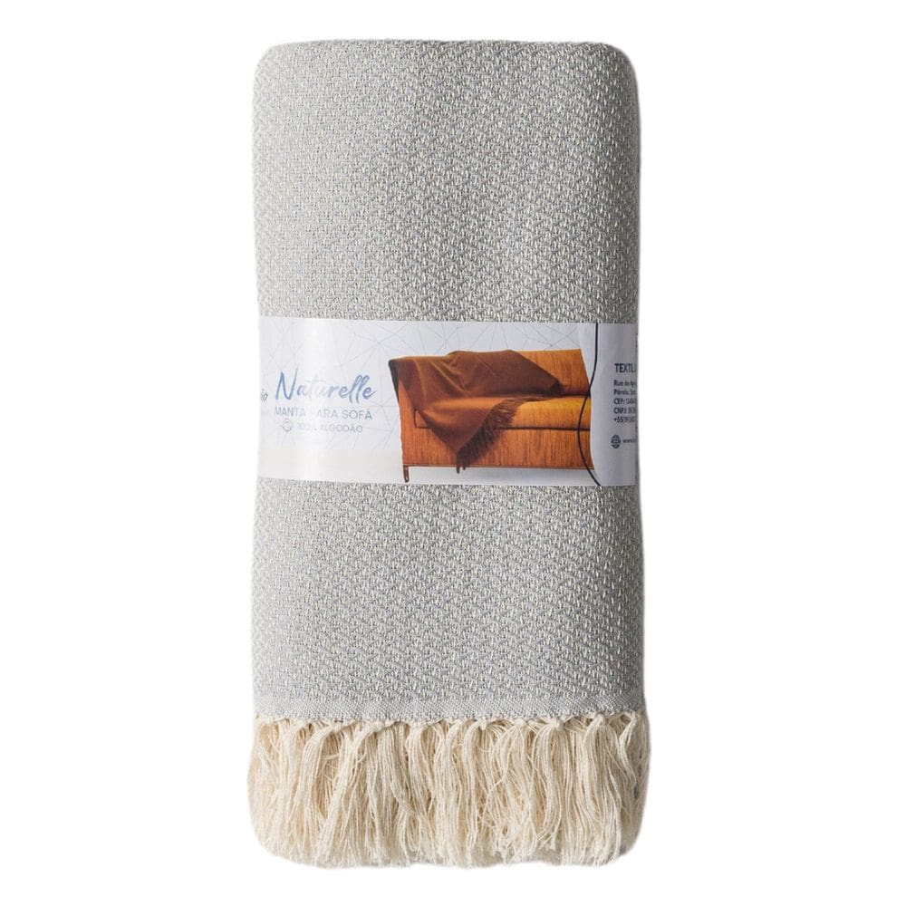 Manta para Sofá 001486/ 1999 100% Algodão 1,20 X 1,50 Natural