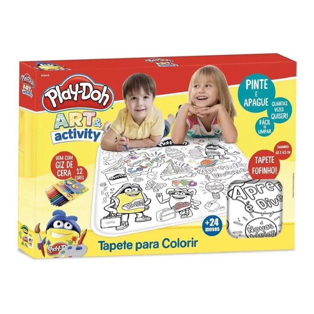 Tapete De Colorir Com Giz Cera Play Doh - Fun 00544