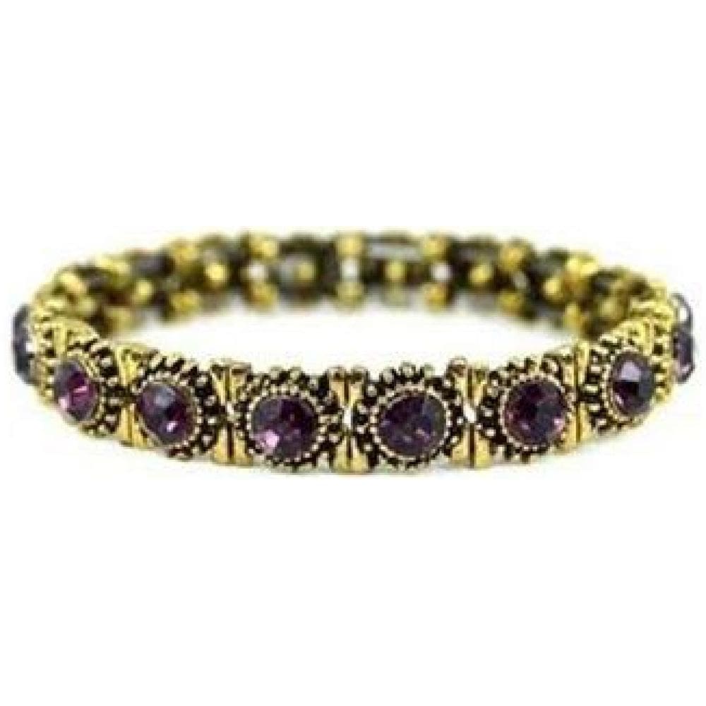 Pulseira Armazem Rr Bijoux Cristal Vinho