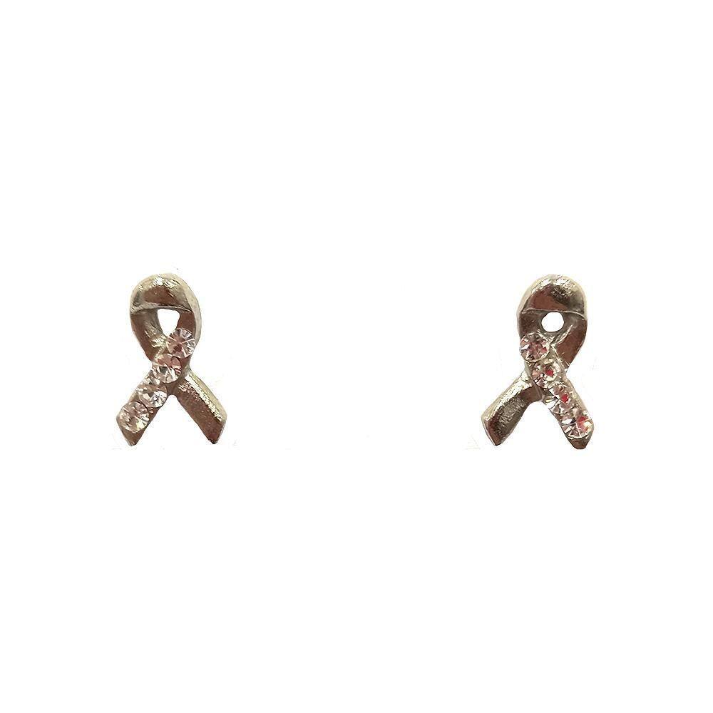 Brinco Armazem Rr Bijoux Laço Com Cristais Prata